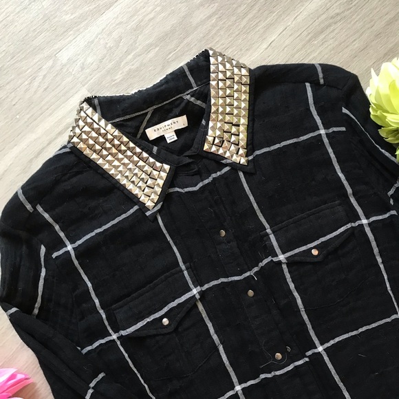 Equipment Femme Long Sleeve with studded detail-L - Picture 2 of 7